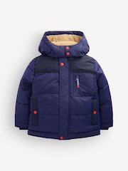 Boden Blue Borg Lined Puffer Coat - Image 1 of 5