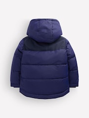 Boden Blue Borg Lined Puffer Coat - Image 2 of 5