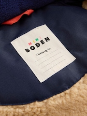 Boden Blue Borg Lined Puffer Coat - Image 4 of 5
