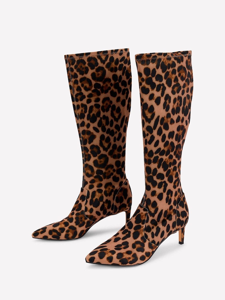 Boden Animal Stretch Kitten Heel Boots - Image 2 of 4