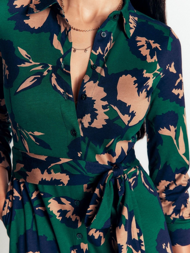 Boden Green Marcia Jersey Shirt Dress - Image 2 of 7 Boden Green Marcia Jersey Shirt Dress - Image 2 of 7
