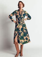 Boden Brown Maeve Cord Midi Shirt Dress - Image 4 of 5