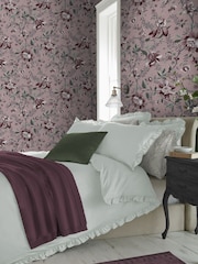 Laura Ashley Pale Blackerry Purple Edita's Garden A4 Wallpaper Sample - Image 1 of 2