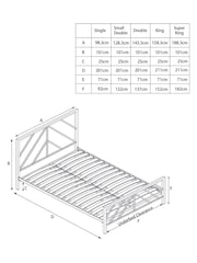 Gold Piper Metal Bed Frame - Image 6 of 6