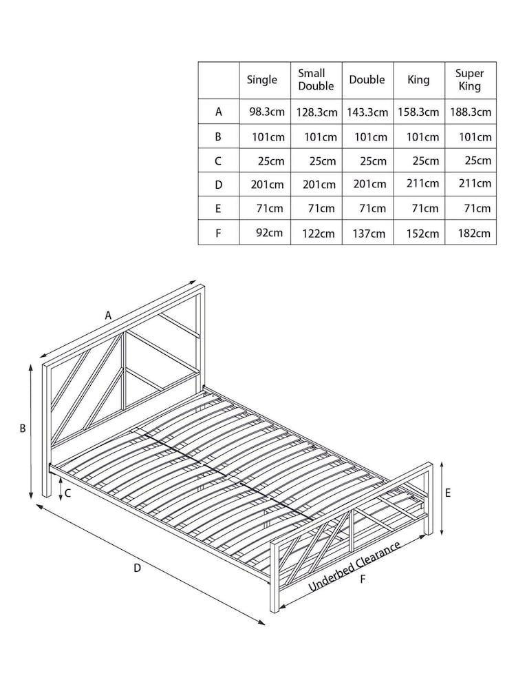 Gold Piper Metal Bed Frame - Image 6 of 6