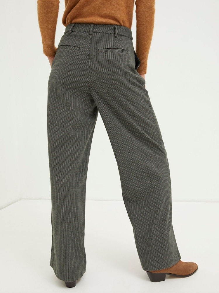 FatFace Grey Presley Mini Check Trousers - Image 2 of 6