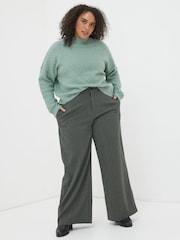 FatFace Grey Presley Mini Check Trousers - Image 3 of 6