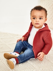 White Dino Print Wide Fit (G) Crawler Shoes - Image 4 of 4