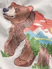 Gri - Boden Long-Sleeve Superstitch T-Shirt - Imaginea 3 din 3