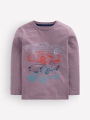 Boden Purple Linear Stitch T-Shirt - Image 1 of 3