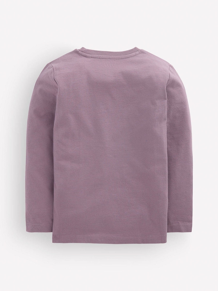 Boden Purple Linear Stitch T-Shirt - Image 2 of 3 Boden Purple Linear Stitch T-Shirt - Image 2 of 3