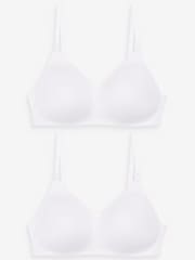 White Nursing Light Pad Non Wire Smoothing Bras 2 Pack - Image 2 of 3