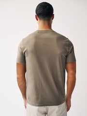 Brown Regular Fit Essential V-Neck T-Shirt - Image 3 of 7