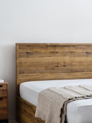 Oak Effect Bronx Wooden Ottoman Storage Bed Frame - Image 3 of 9