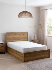 Oak Effect Bronx Wooden Ottoman Storage Bed Frame - Image 6 of 9