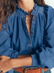 Asul na Denim - Boden Erica Frill Top - Larawan 2 ng 4