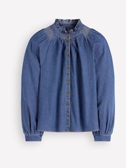 Asul na Denim - Boden Erica Frill Top - Larawan 4 ng 4