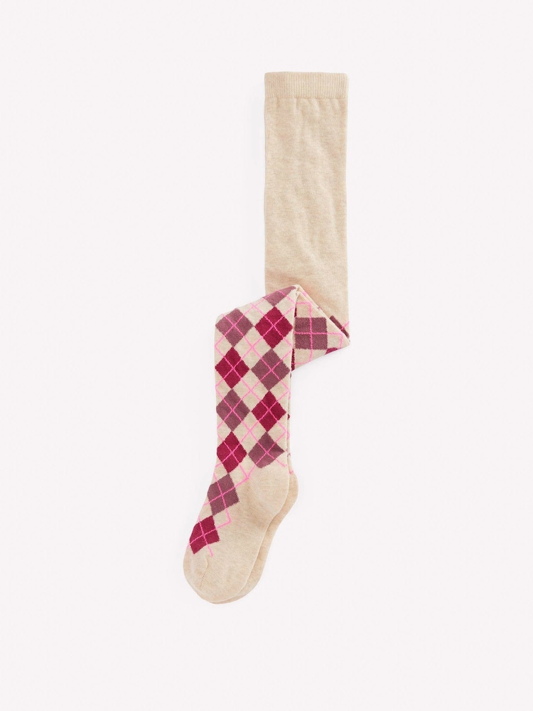 Boden Pink Patterned Tights - Image 1 of 2