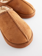 Tan Brown Cosy Mules Slippers - Image 4 of 5