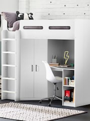 Julian Bowen All White Hercules High Sleeper Storage Bed - Image 1 of 3