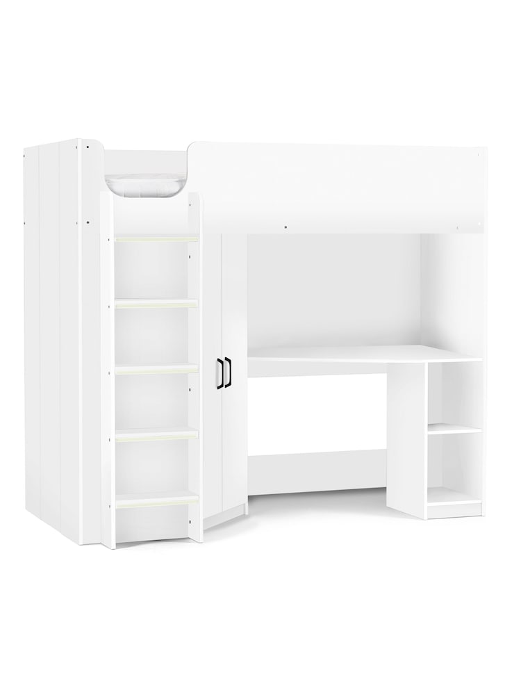 Julian Bowen All White Hercules High Sleeper Storage Bed - Image 2 of 3