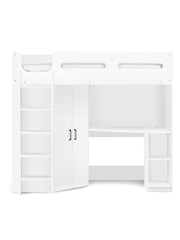 Julian Bowen All White Hercules High Sleeper Storage Bed - Image 3 of 3