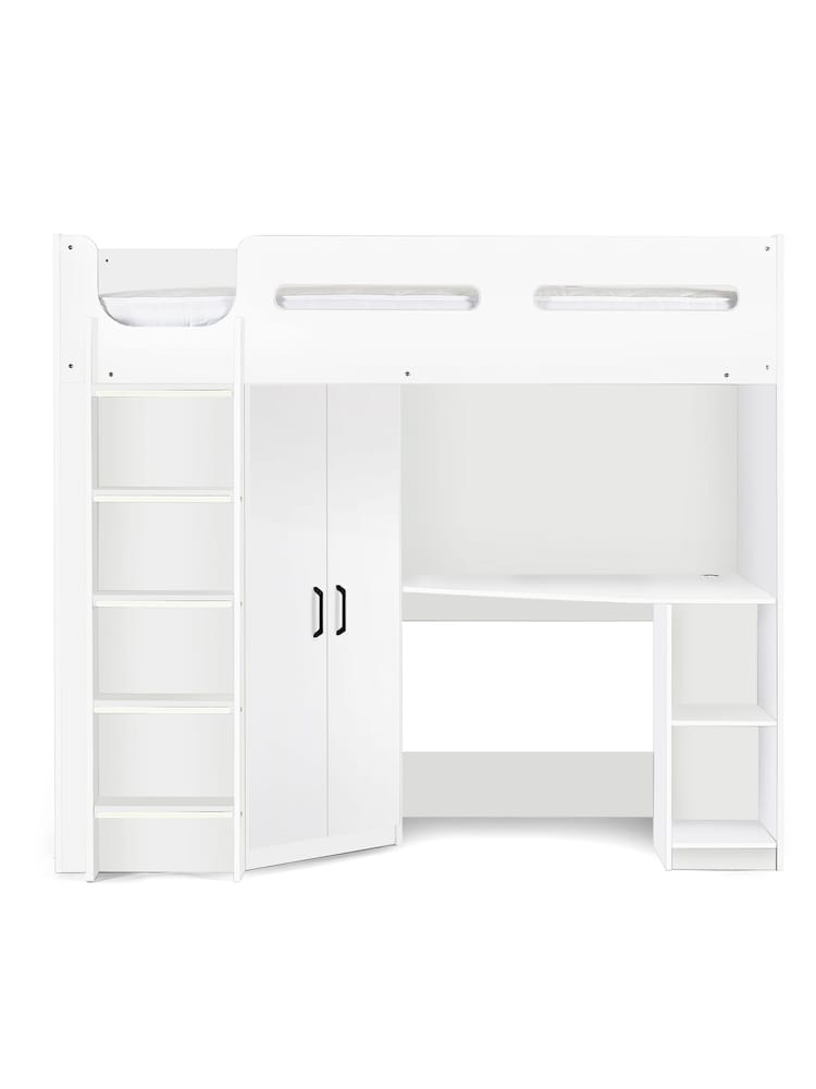 Julian Bowen All White Hercules High Sleeper Storage Bed - Image 3 of 3