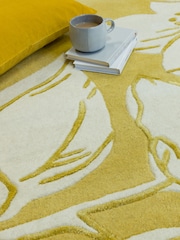 Asiatic Rugs Yellow Matrix Floral Wool Rich Rug - Image 1 of 4
