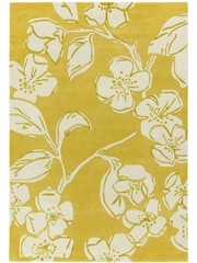 Asiatic Rugs Yellow Matrix Floral Wool Rich Rug - Image 2 of 4
