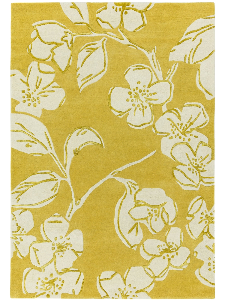 Asiatic Rugs Yellow Matrix Floral Wool Rich Rug - Image 2 of 4