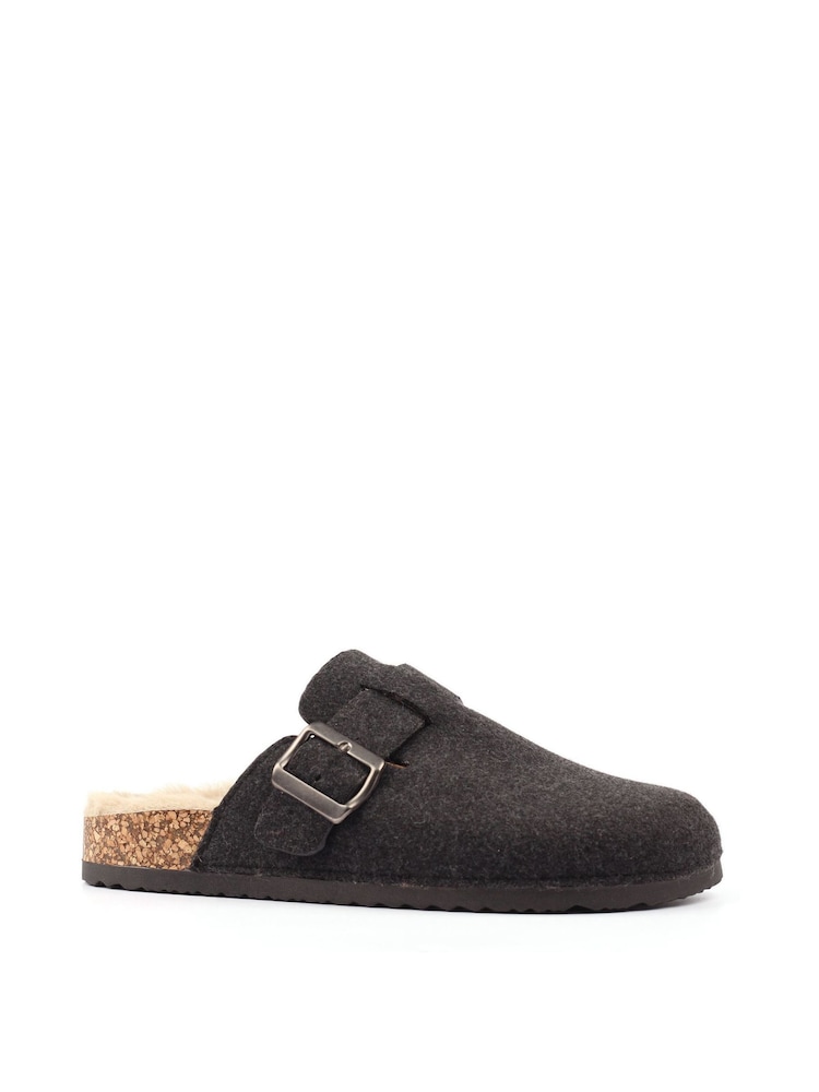 Lazy Dogz Grey Palmer Mule Slippers - Image 2 of 5 Lazy Dogz Grey Palmer Mule Slippers - Image 2 of 5