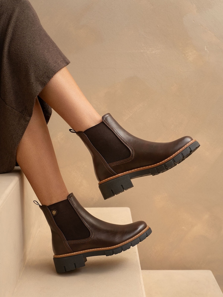 Lunar Brown Bethan Ankle Boots - Image 1 of 2