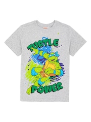 Vanilla Underground Grey/Black Boys Multi Teenage Mutant Ninja Turtles 100% Cotton T-Shirts 2 Pack - Image 3 of 5