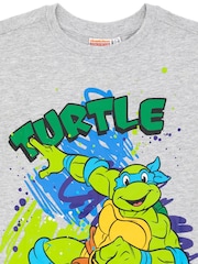 Vanilla Underground Grey/Black Boys Multi Teenage Mutant Ninja Turtles 100% Cotton T-Shirts 2 Pack - Image 5 of 5