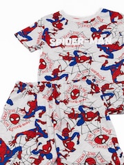Vanilla Underground Grey Spiderman Vanilla Underground Boys Grey Licensing Short Pyjamas - Image 4 of 5