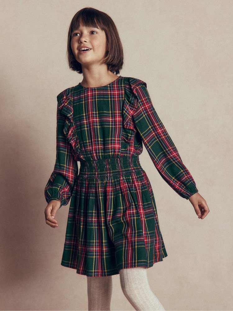 Boden Green Shirred Drop Waist Dress - Image 1 of 5 Boden Green Shirred Drop Waist Dress - Image 1 of 5