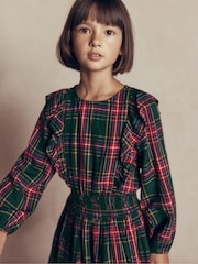 Boden Green Shirred Drop Waist Dress - Image 2 of 5