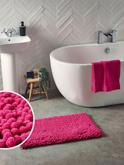 Hot Pink Super Plush Bath Bobble Mat - Image 1 of 5