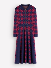 Boden Blue Fiona Zip Front Knitted Dress - Image 5 of 5