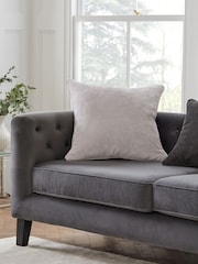 Silver Grey 59 x 59cm Soft Velour Cushion - Image 2 of 7