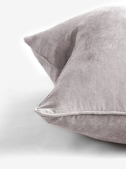Silver Grey 59 x 59cm Soft Velour Cushion - Image 7 of 7