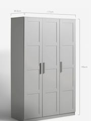 Grey Flynn Triple Wardrobe - Image 9 of 10