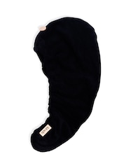 Kitsch Black Plush Microfibre Hair Towel Turban - Image 4 of 4