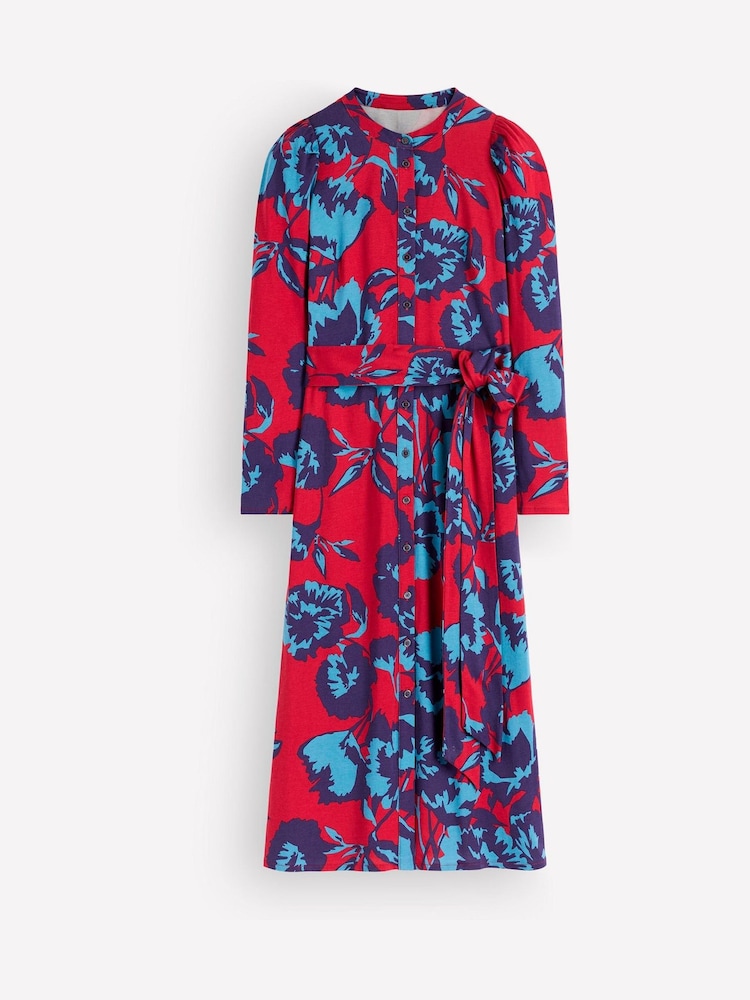 Boden Red Honor Column Jersey Midi Dress - Image 5 of 5 Boden Red Honor Column Jersey Midi Dress - Image 5 of 5