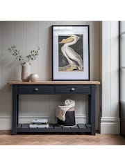 Gallery Home Meteor Navy Leroy 2 Drawer Console - Image 1 of 7