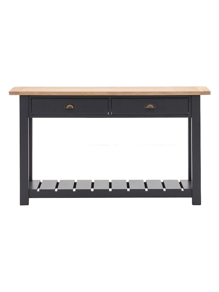 Gallery Home Meteor Navy Leroy 2 Drawer Console - Image 7 of 7