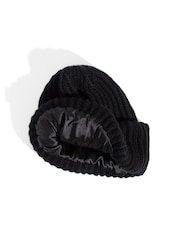 Kitsch Black Glazey™ Satin-Lined Beanie - Image 4 of 4