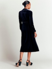 Boden Blue Etta Piping Velvet Dress - Image 3 of 5