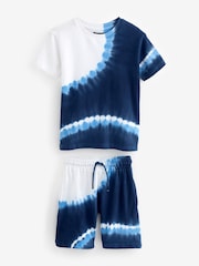 Navy Blue 100% Cotton Tie Dye T-Shirt And Shorts Set (3-16yrs) - Image 5 of 7