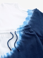 Navy Blue 100% Cotton Tie Dye T-Shirt And Shorts Set (3-16yrs) - Image 7 of 7